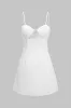 Linen Slip Bustier Cut Out Sleeveless Mini Dress sold by Micas