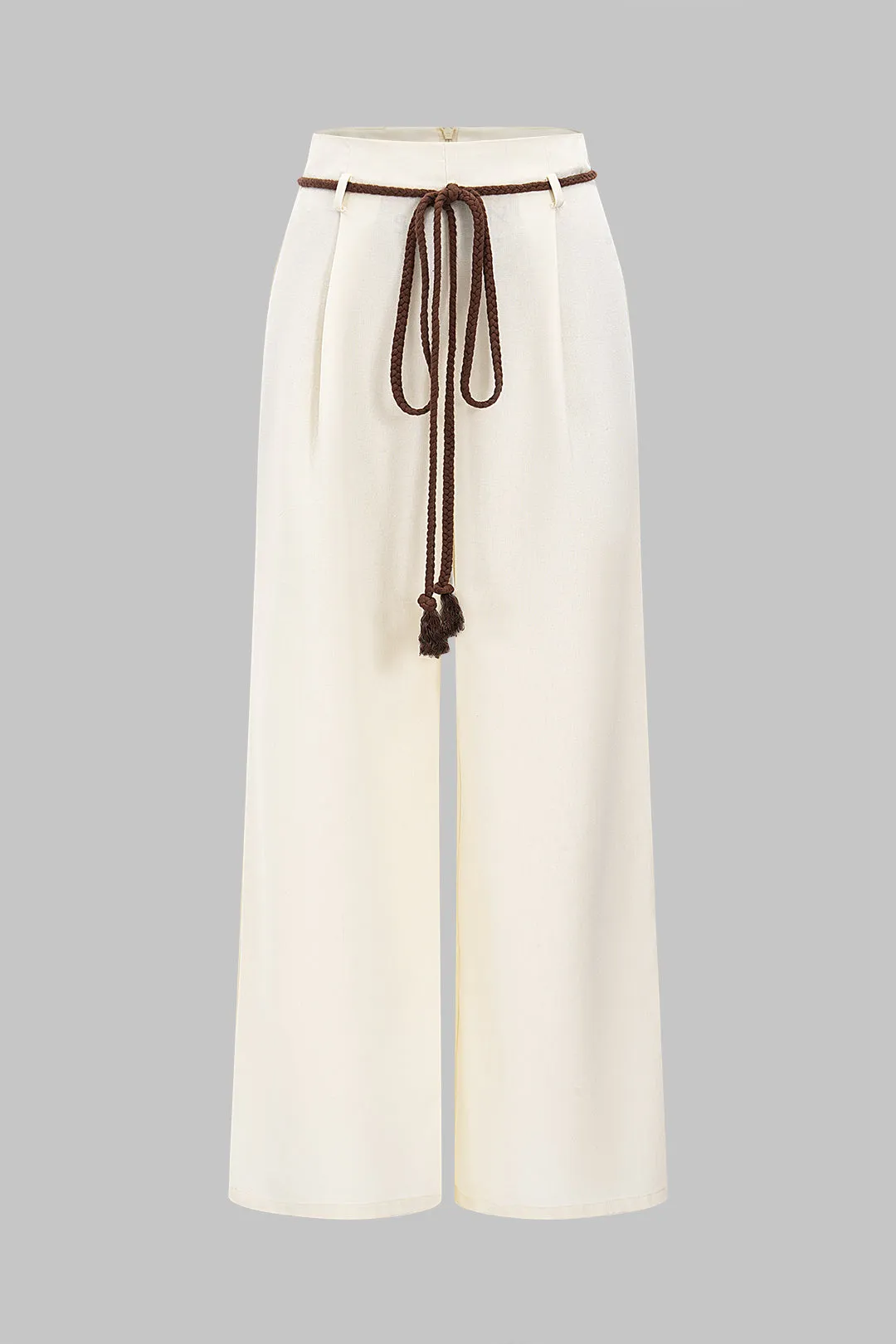 Linned høje talje sammenbindede bukser sold by Micas product image thumbnail 5