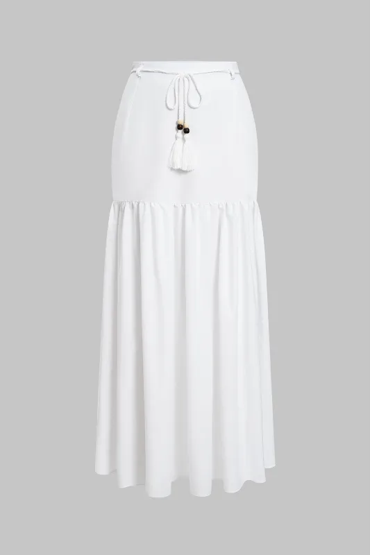 Linen Tie-Up Skirt sold by Micas
