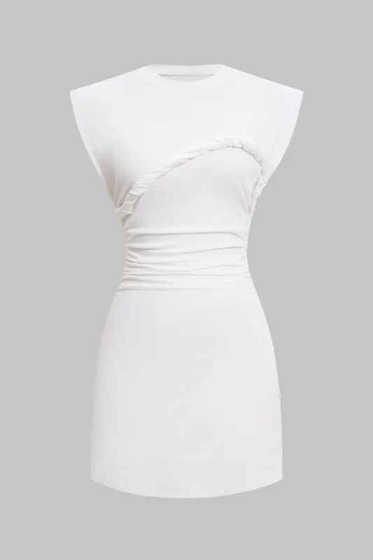 Skulderpuder Twist Knot Asymmetrical Ruched Mini Dress sold by Micas