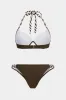 Patchwork design flettet todelt bikini sæt sold by Micas