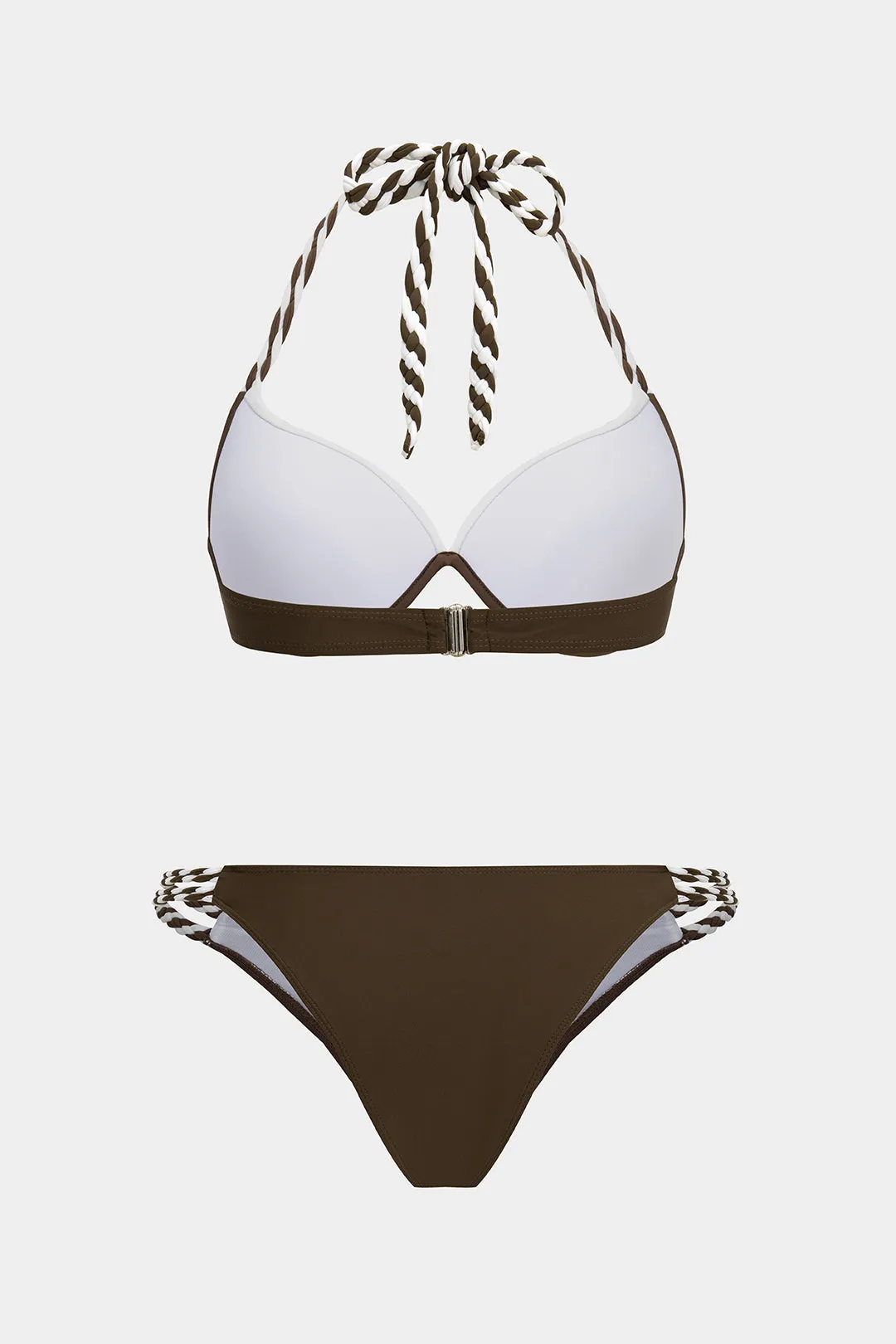 Patchwork design flettet todelt bikini sæt sold by Micas product image thumbnail 2