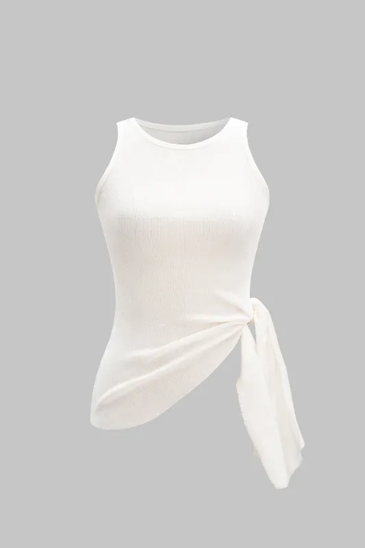 RUCHED ASYMMETRISK SÆREVELSE TANK TOP sold by Micas