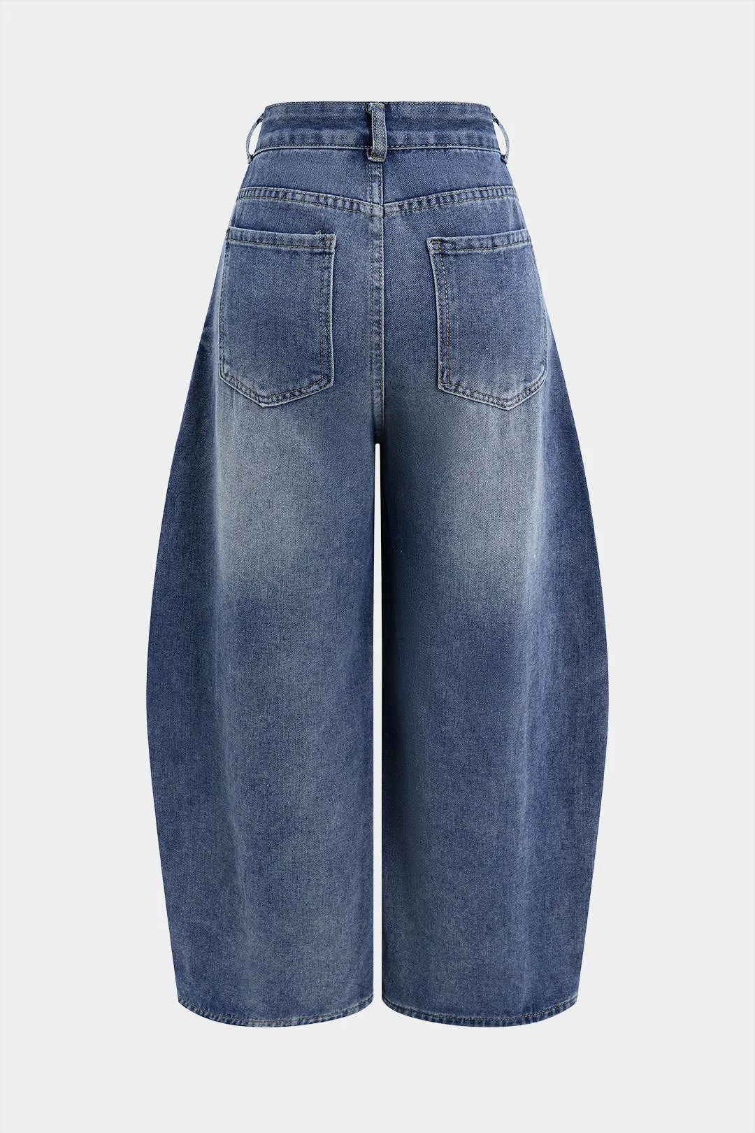 Denim høj talje bred ben tønde jeans sold by Micas product image thumbnail 2