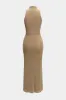 Mesh Ruched ærmeløs maxi kjole sold by Micas
