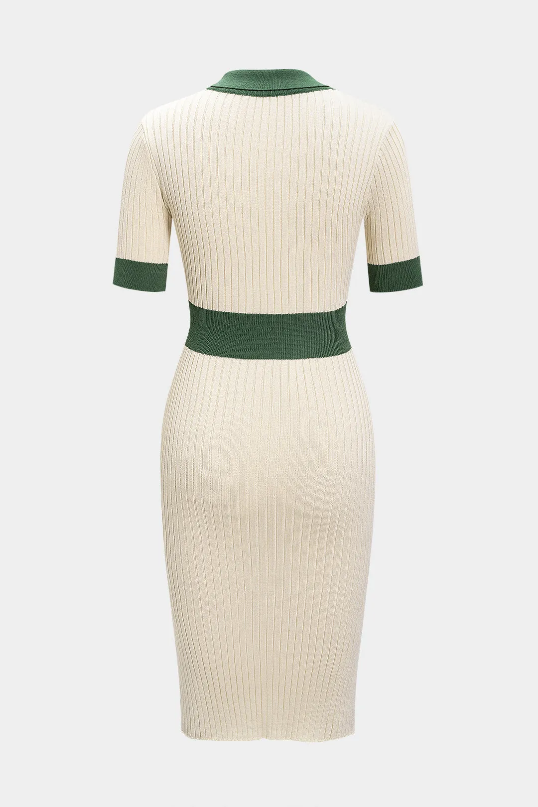 Knit kontrast metallisk knap kortærmet kjole sold by Micas product image thumbnail 2