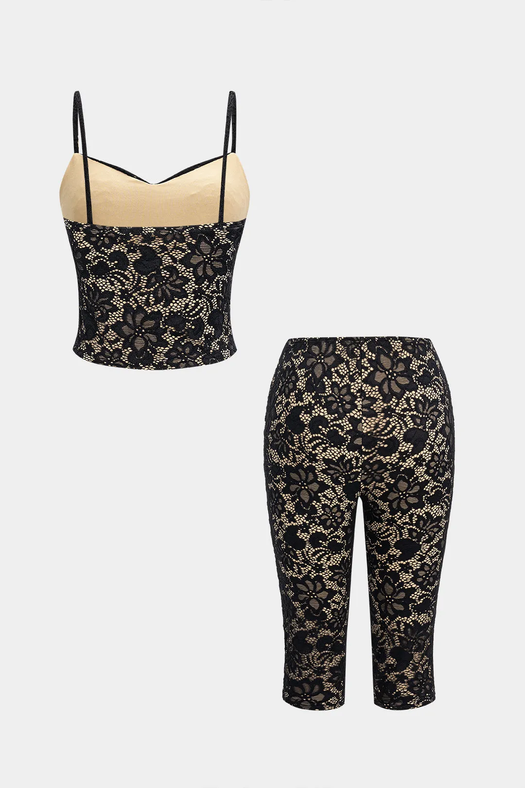 Bagfri blonder Sheer Cami Top og Shorts sætter sold by Micas product image thumbnail 2