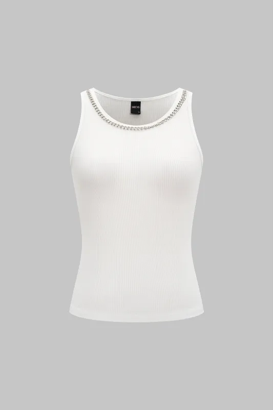 Chain Detail Tank Top sold by Micas