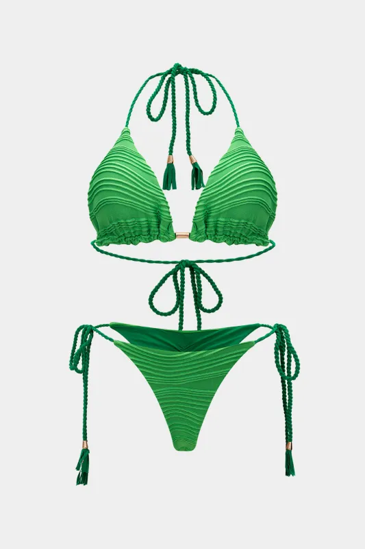 Metallisk udsmykning til to-stykker bikini-sæt sold by Micas