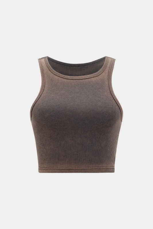 Ribbed ærmeløs tank top sold by Micas