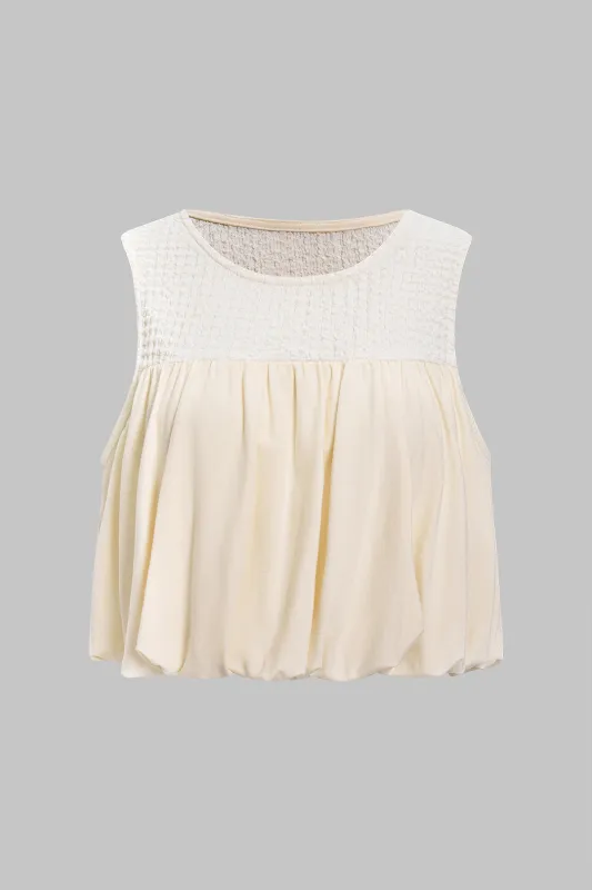 Patchwork Ruched Tank Top sold by Micas