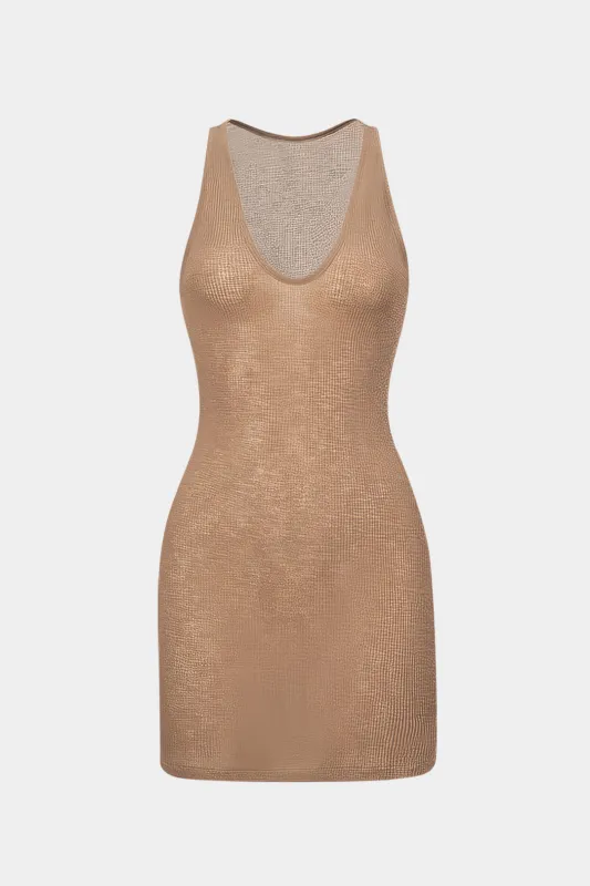 V-Neck Sleeveless Mini Dress sold by Micas