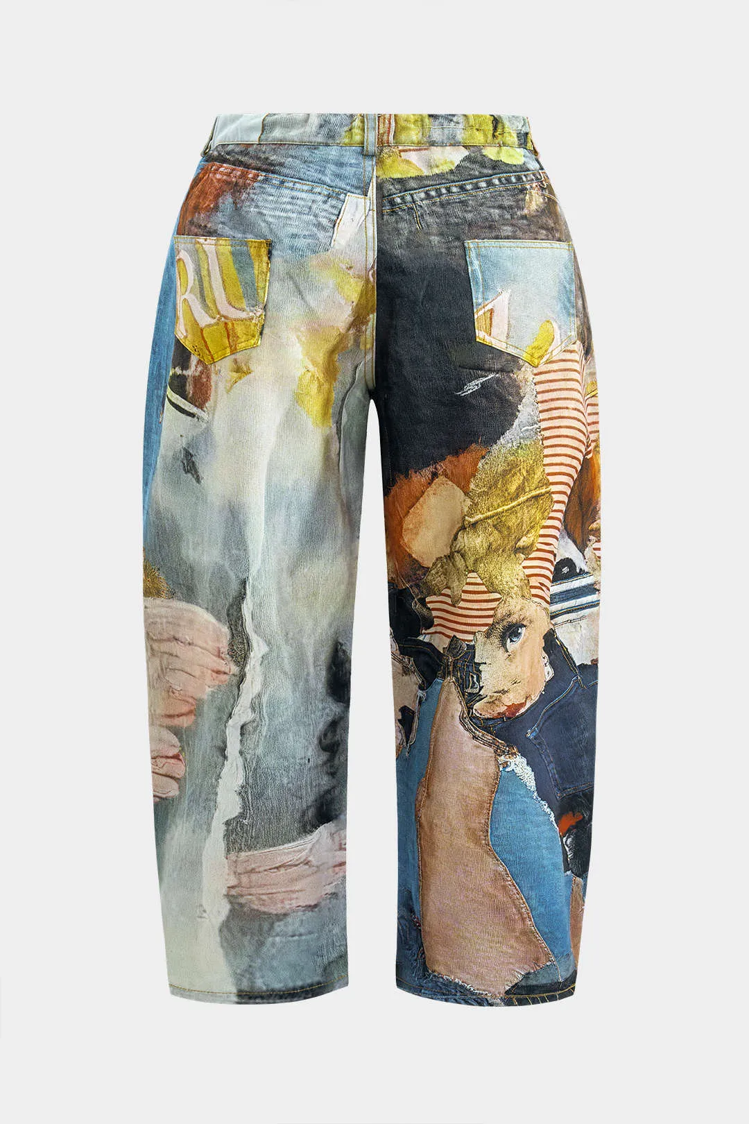 Plusstørrelse Abstract Print High Waistbukser sold by Micas product image thumbnail 3