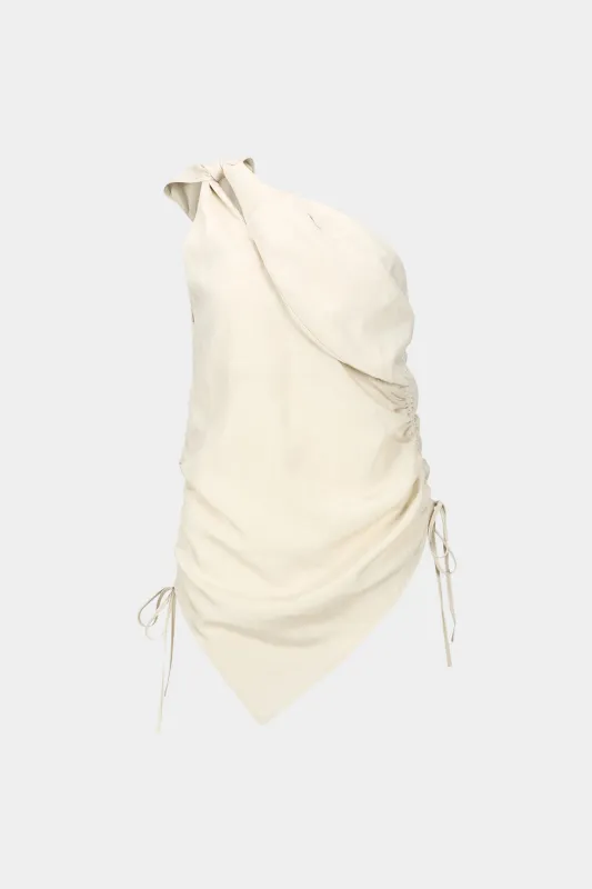 Drawstring Ruched Asymmetrical Tank Top sold by Micas