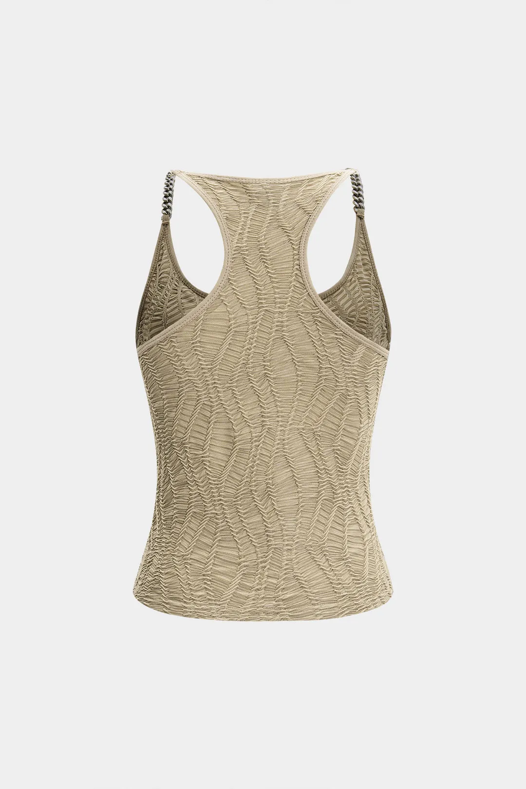 Metallisk kædeindretning struktureret ærmeløs tank top sold by Micas product image thumbnail 2