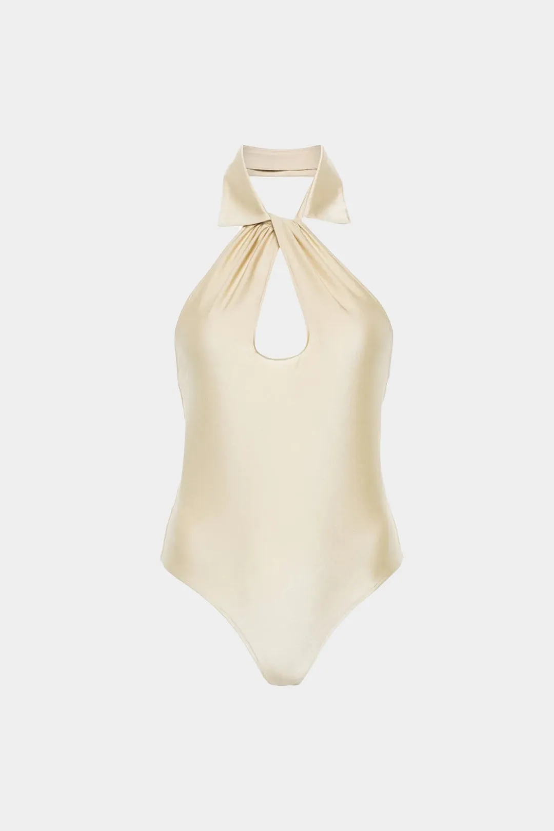 Halter Neck Backless Sleeveless Bodysuit sold by Micas