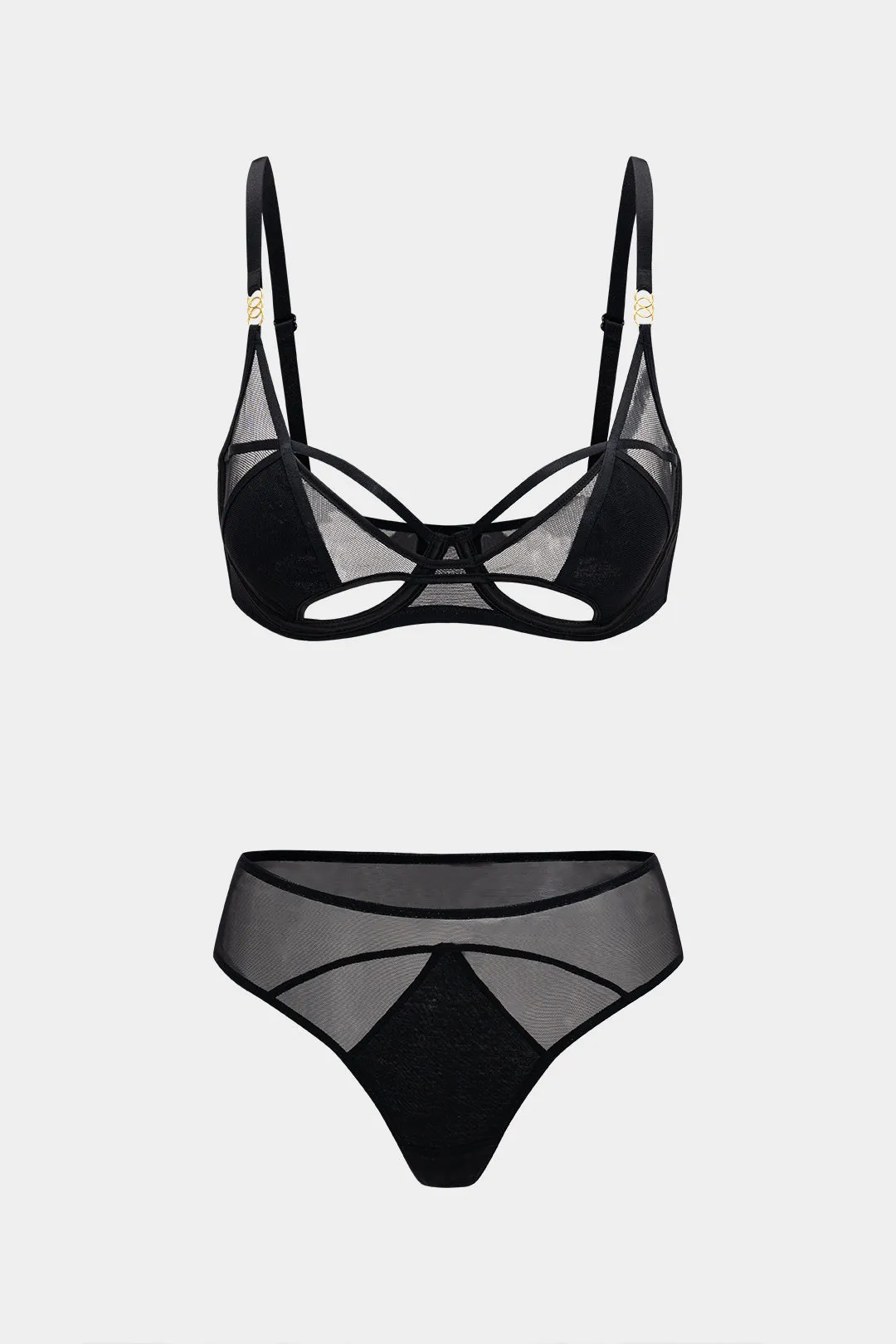 Sheer mesh todelt lingeri sold by Micas