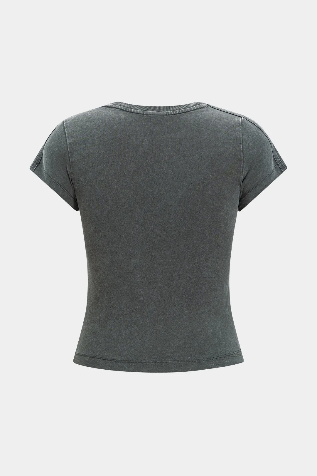 Ruched kort ærme t-shirt sold by Micas product image thumbnail 2