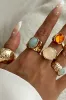 Rhinestone Open Ring Set sold by Micas