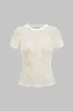 Hul ud applikation kortærmet t-shirt sold by Micas