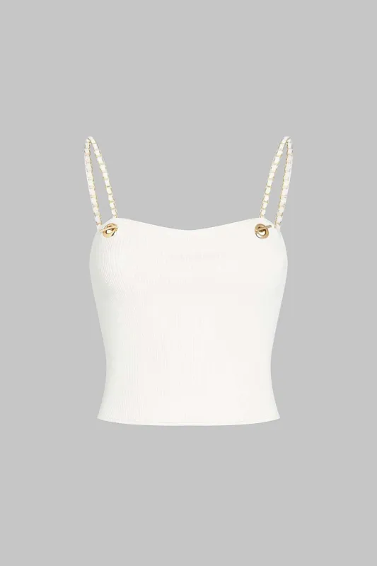 Metallisk kæde slip cami top sold by Micas