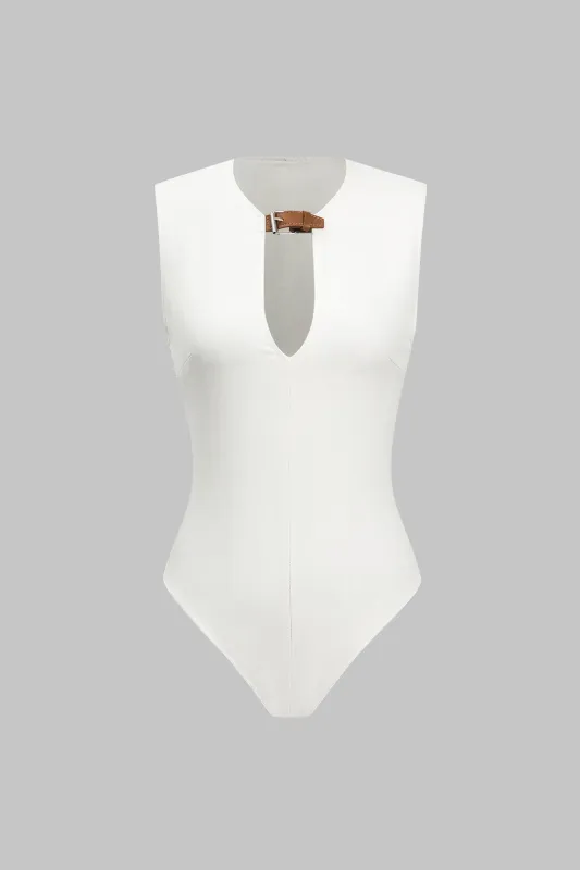 Skær ærmeløs bodysuit ud sold by Micas