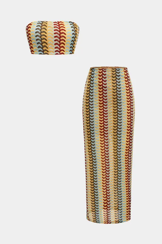 Beskåret rør top og nederdel sold by Micas