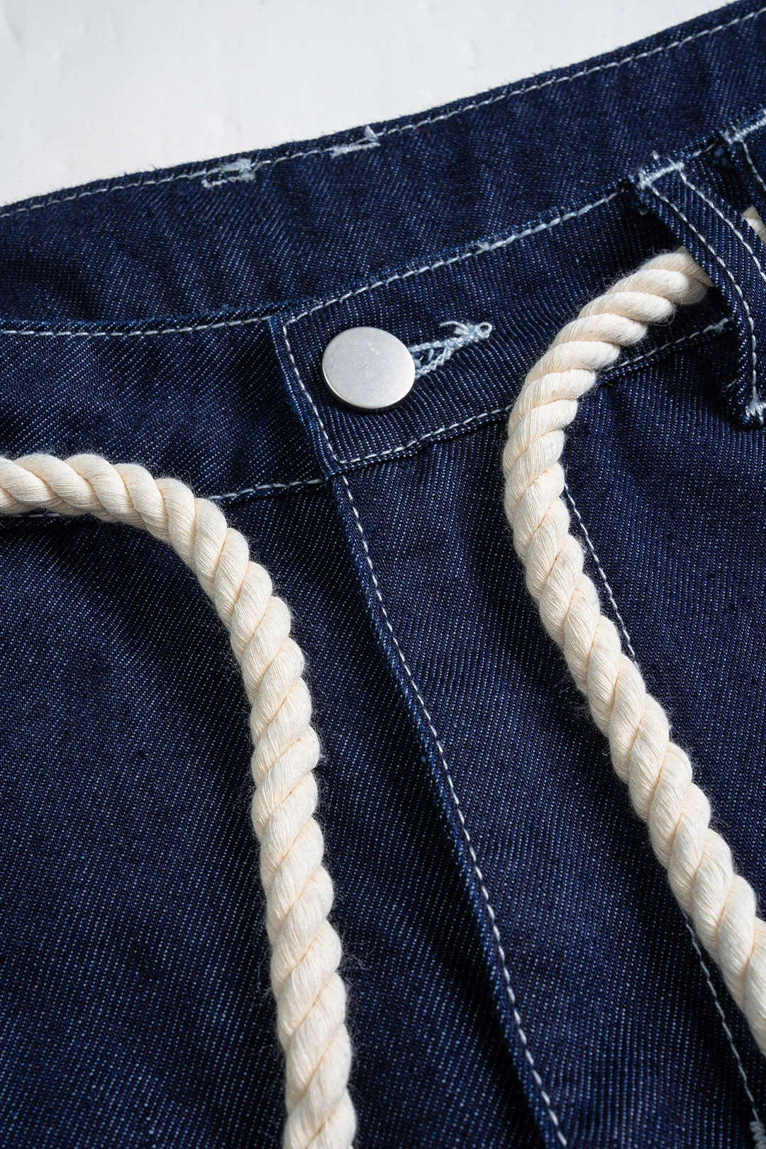 Denim Tie Front Ruched Jeans sold by Micas product image thumbnail 4