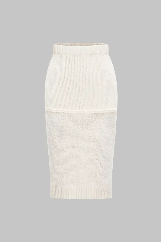 Knit Patchwork Skirt sold by Micas