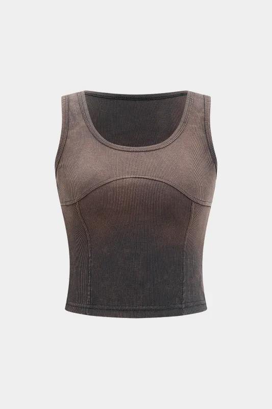 Ribbed ærmeløs tank top sold by Micas