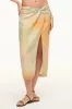 Linen Ombre Print Tank Top And Twist Knot Slit Skirt Set sold by Micas