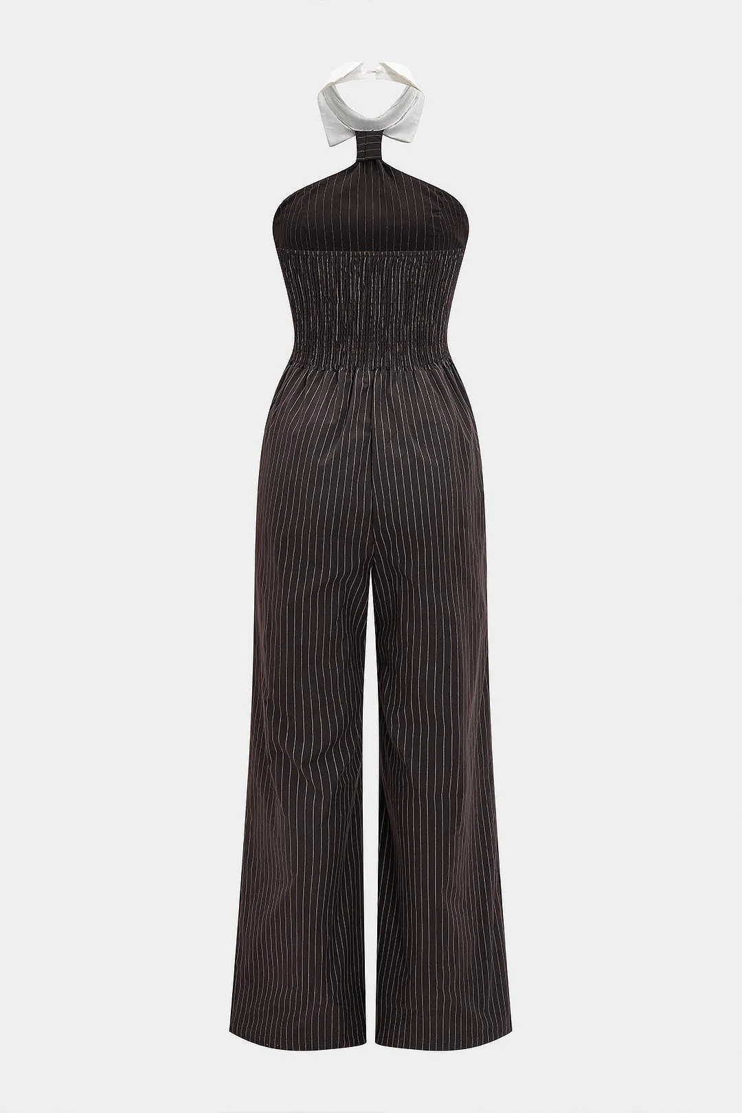 Stripes udskriver rygfri ruched ærmeløs jumpsuit sold by Micas product image thumbnail 2