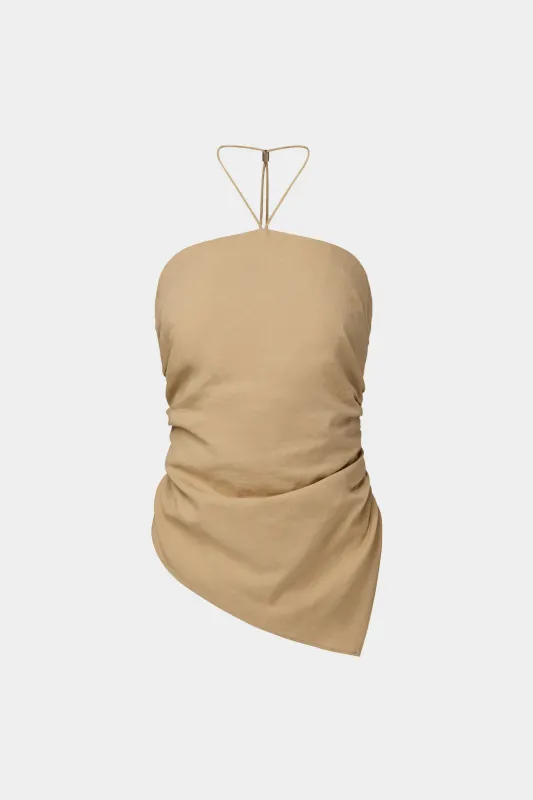 Ruched Backless Tank Top sold by Micas