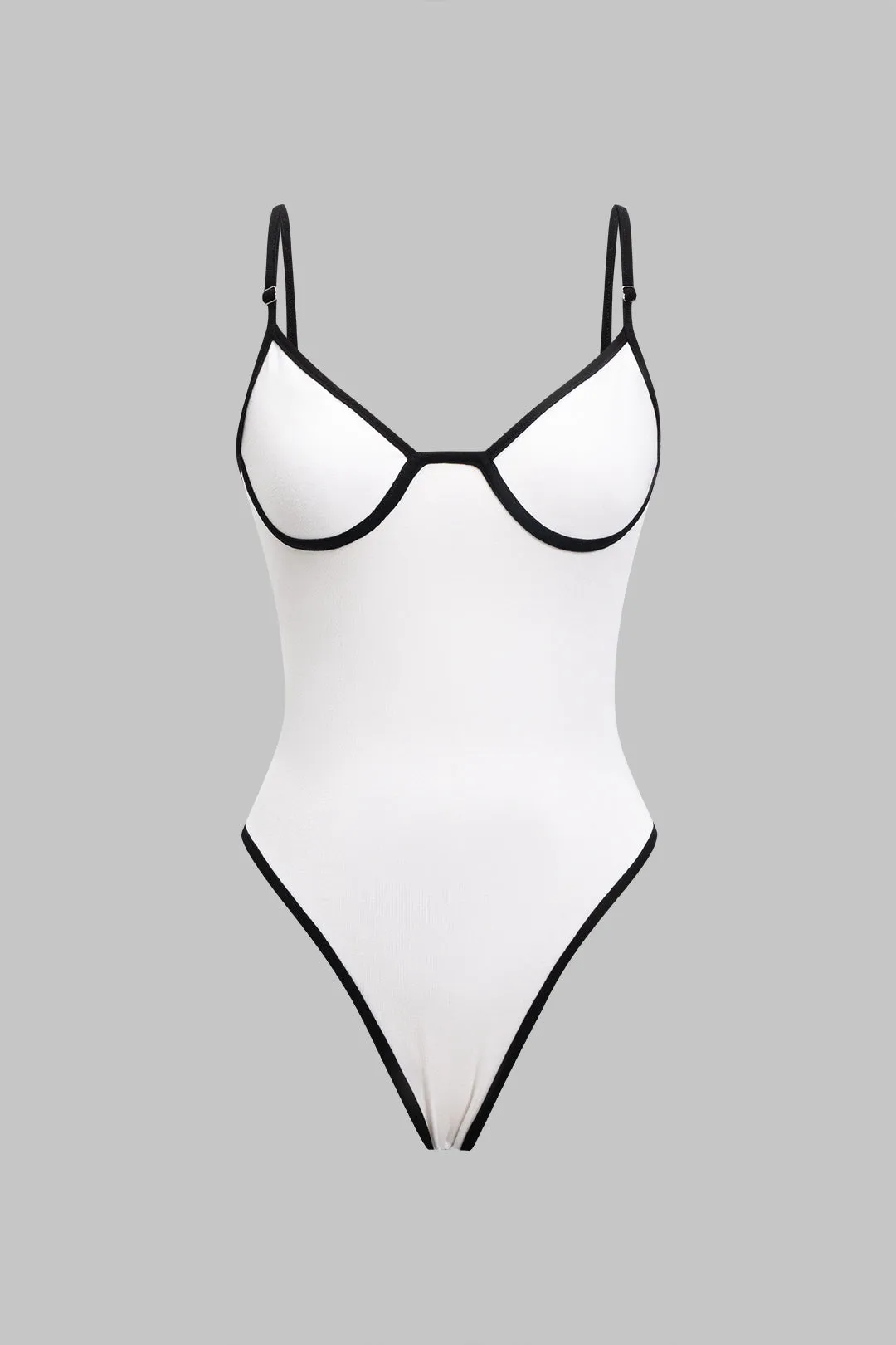 Kontrastbindende ærmeløs bodysuit sold by Micas