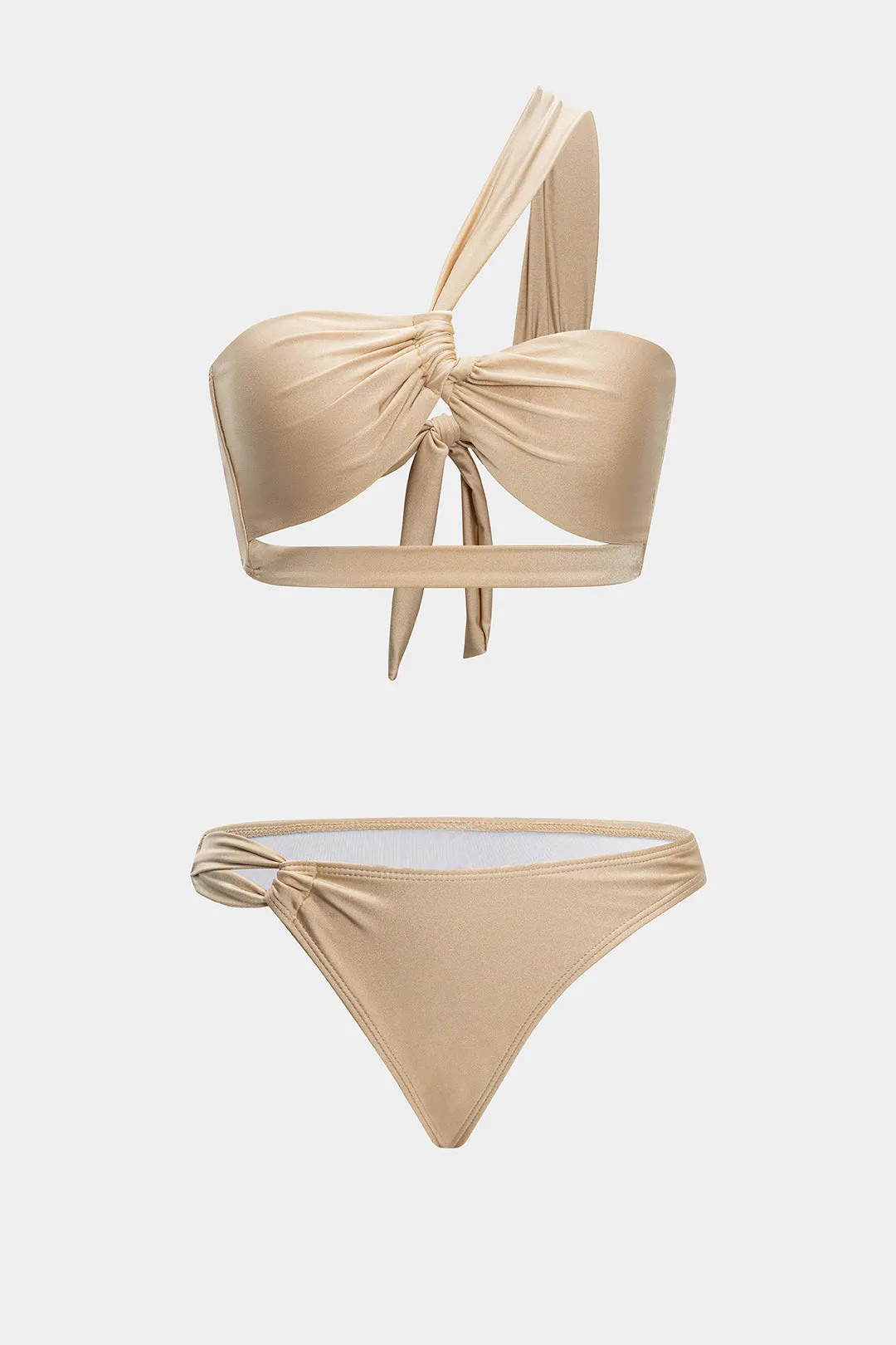 RUCHED TWIST KNOT TO-PIECES BIKINI SET sold by Micas