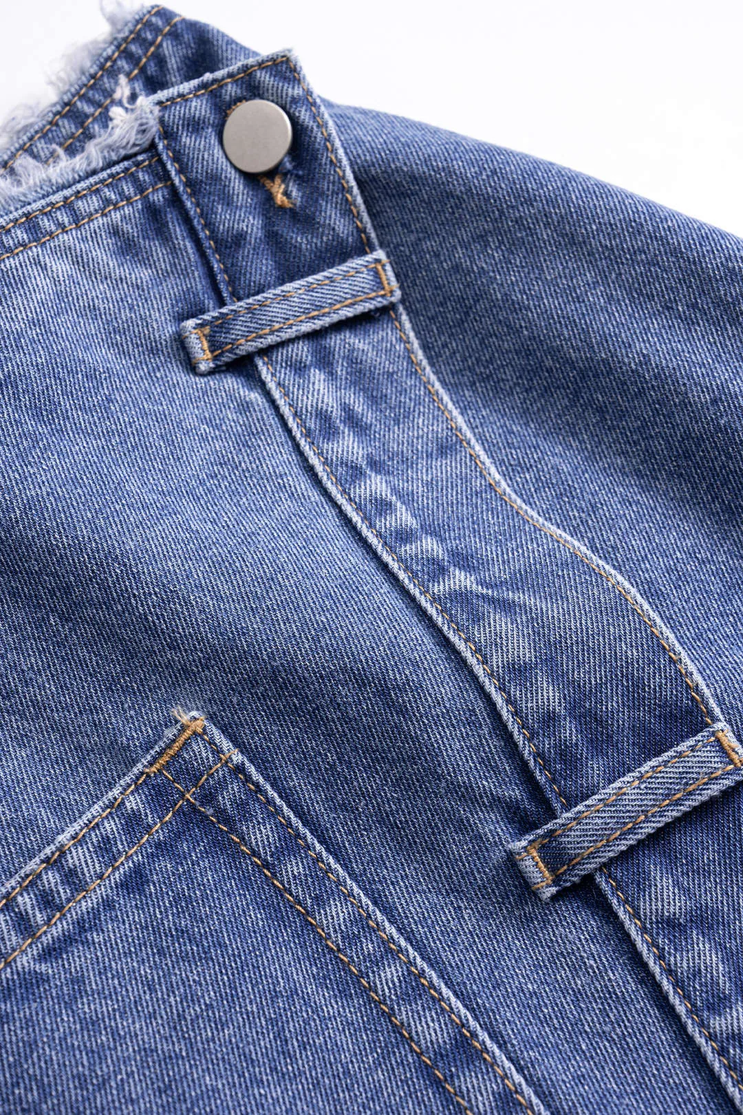 Denim asymmetrisk lomme flosset nederdel sold by Micas product image thumbnail 3