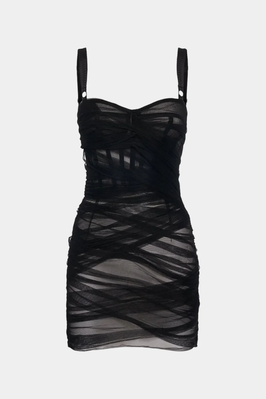 Mesh Ruched Sleeveless Mini Dress sold by Micas