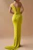 Satin High Slit Ruched Asymmetrical Maxi Dress sold by Micas
