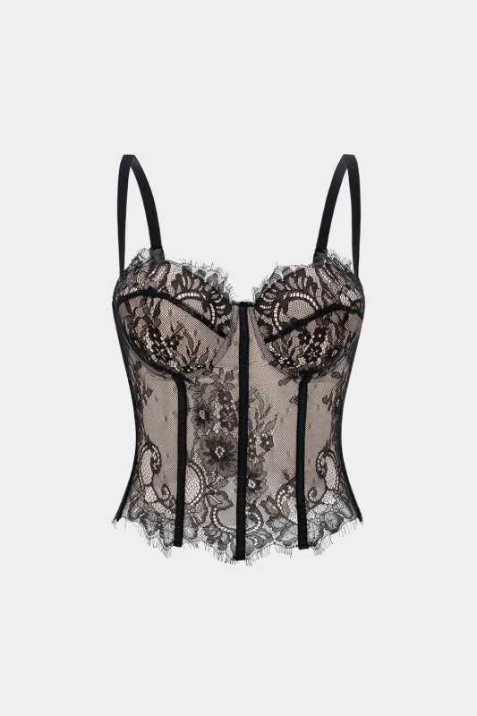 Bustier slip blonder patchwork cami top sold by Micas