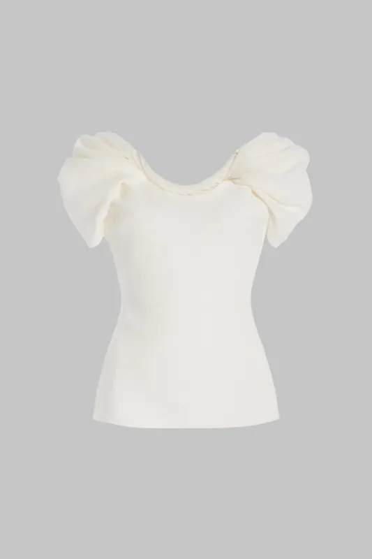 Twist Knot Ruched kortærmet t-shirt sold by Micas