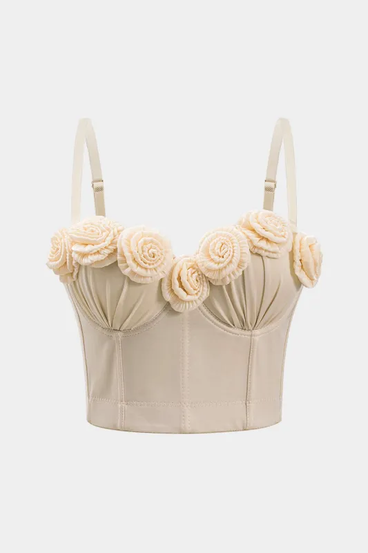 3d Floral Bustier Slip Cami Top sold by Micas