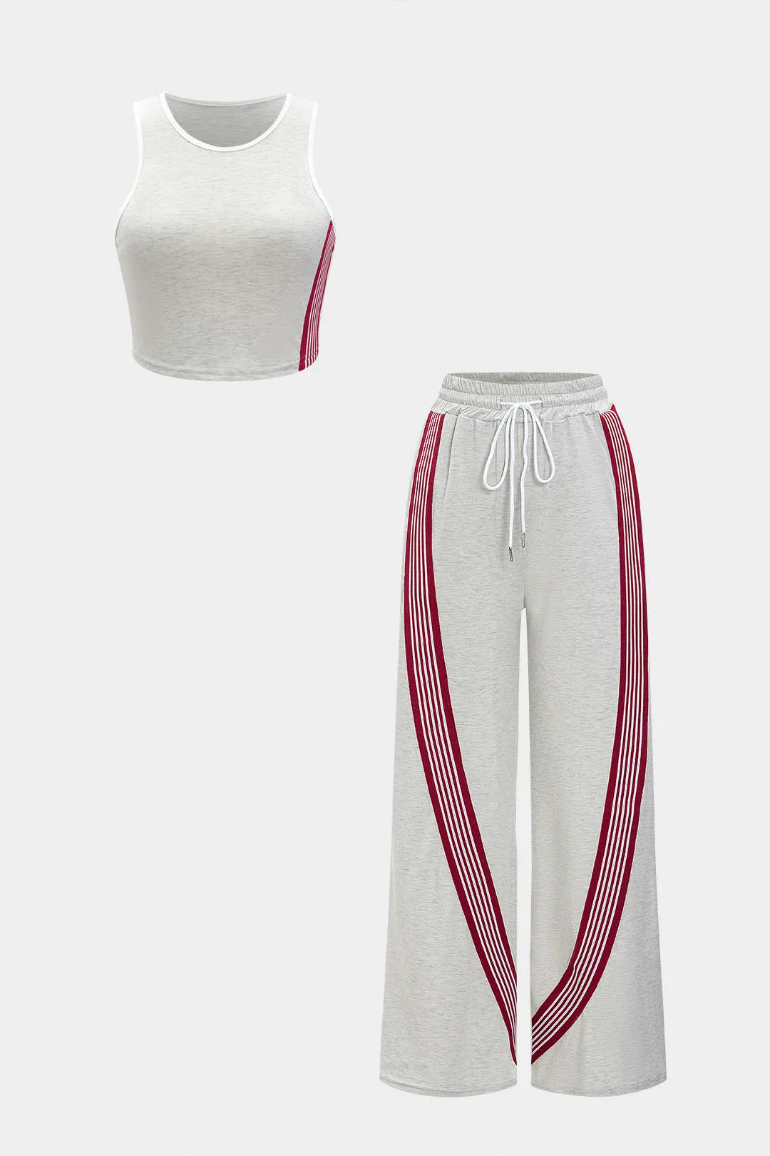 Stripes tank top og brede benbukser sæt sold by Micas