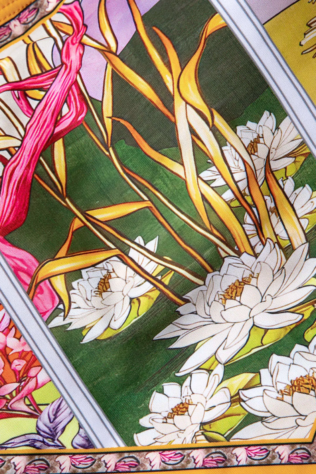 Plus Size Tropical Floral Print Fringe Two-Pieces Bikini Set sold by Micas product image thumbnail 4