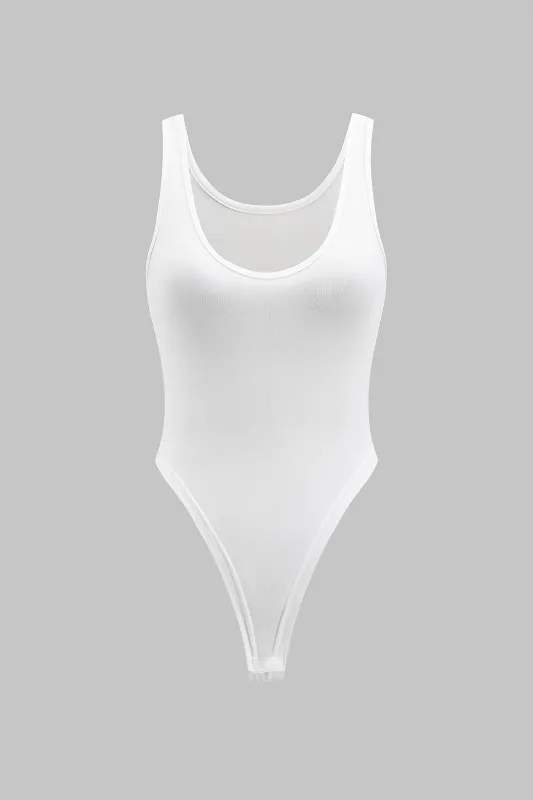 Ribbed Sleeveless Bodysuit sold by Micas