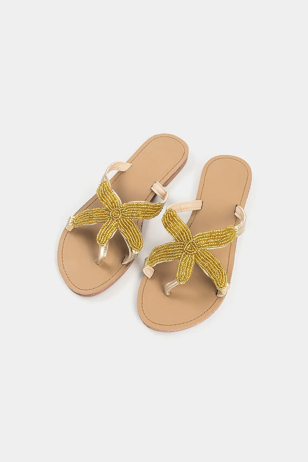 Round Toe Beaded Slippers sold by Micas