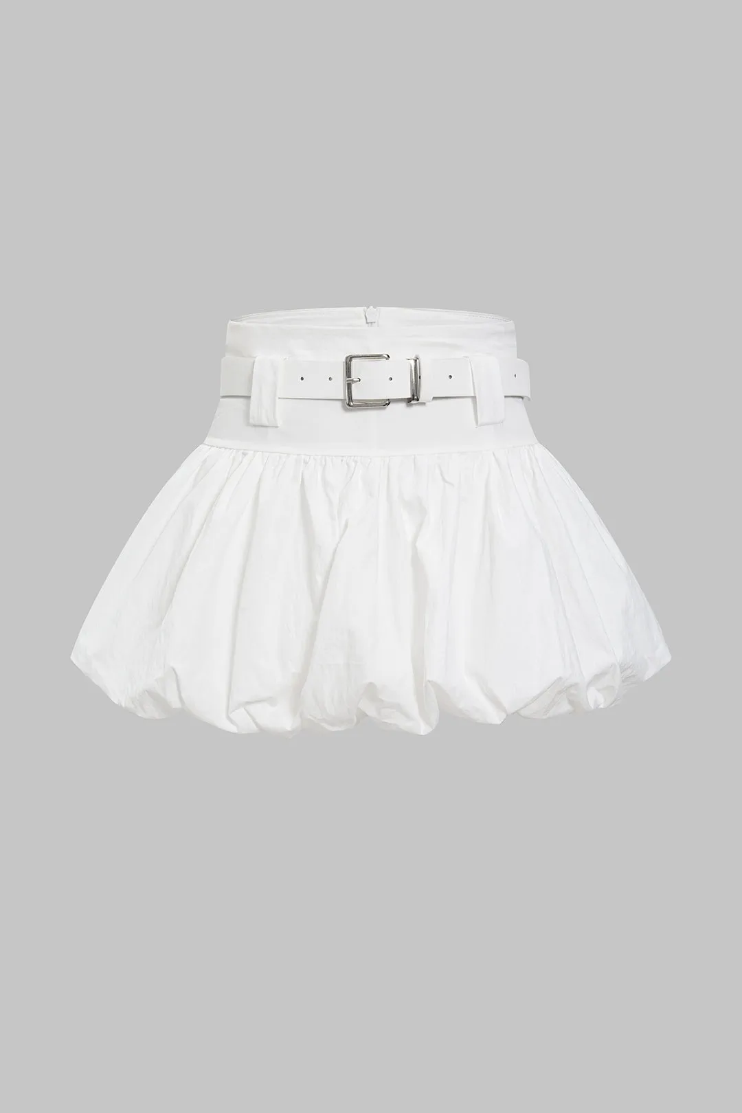 Belted Ruched Zipper Skirt sold by Micas