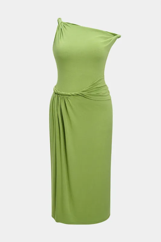 Plus Size Twist Knot Sleeveless Midi Dress sold by Micas