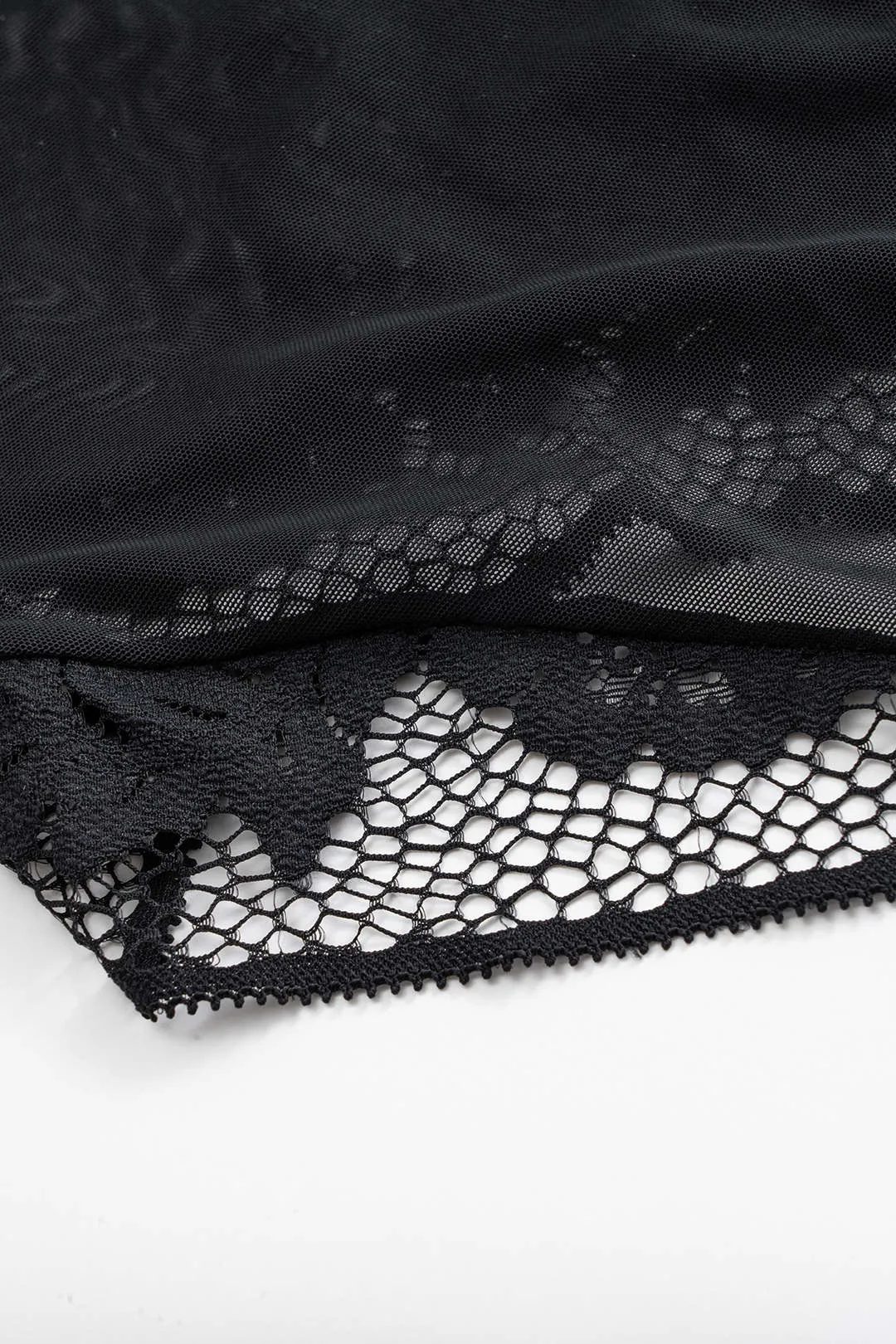 Patchwork Lace Deep V Lingerie Bodysuit sold by Micas product image thumbnail 4