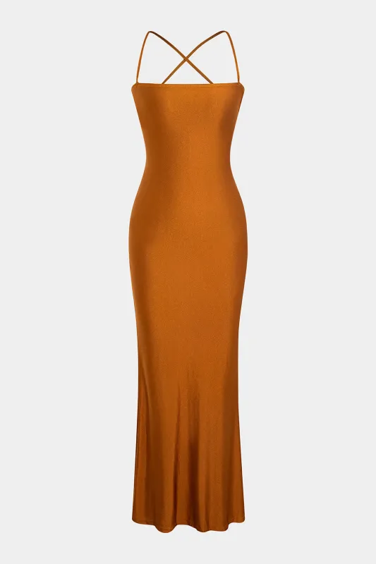 Backless Tie-Up Cut Out Sleeveless Maxi Dress sold by Micas