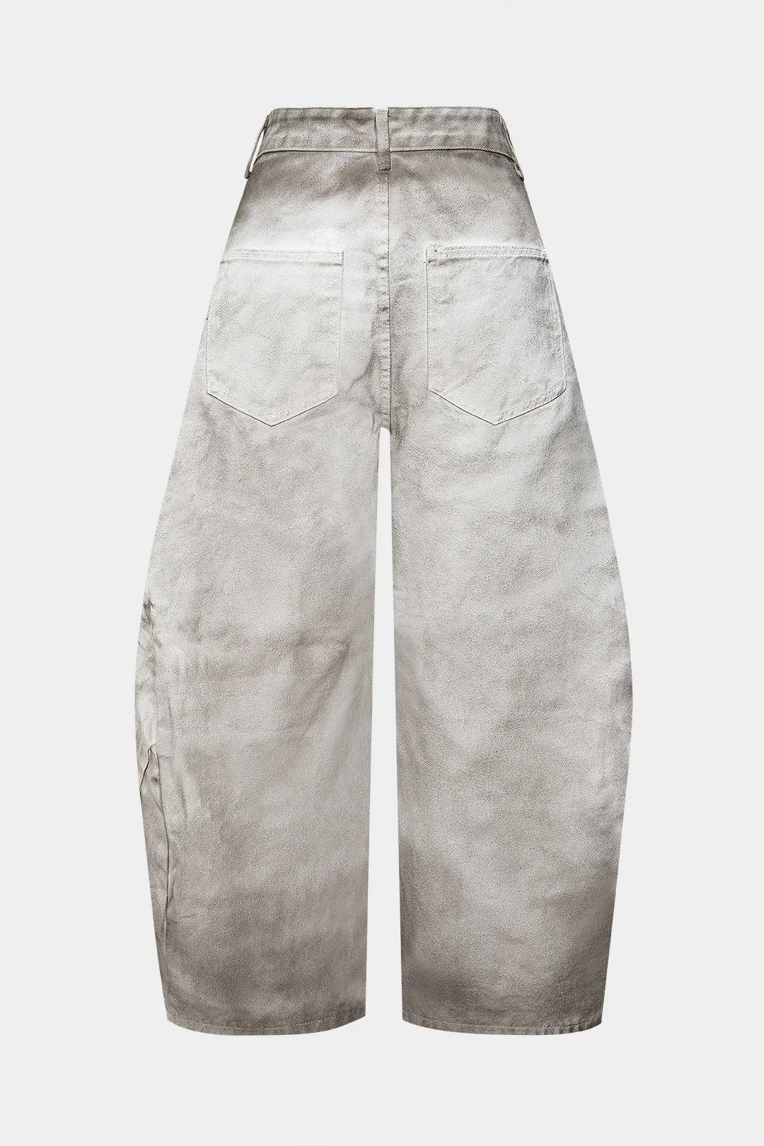 Denim Washed Wide Leg Barrel Jeans sold by Micas product image thumbnail 2